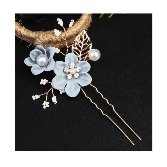 Wedding Hair clips Butterfly Clips Bridal Hair Accessories Pearl Hair Pins - Picture 7 of 9